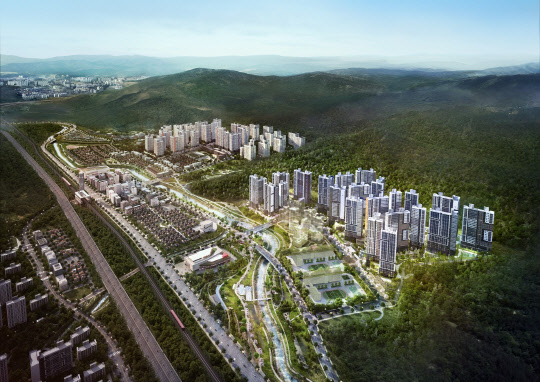 사송 더샵 데시앙 2차 광역조감도. <태영건설·포스코건설 제공>